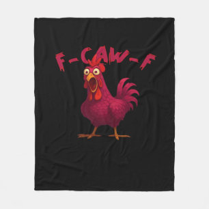 F Caw F Funny Chicken Humour Creative Casual Style Fleece Blanket