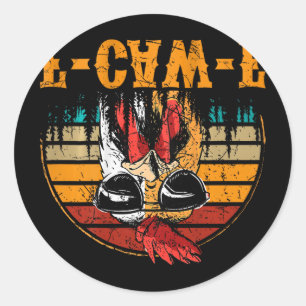 F-caw-f Funny Chicken Humour Quote Rooster Meme (o Classic Round Sticker