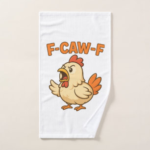 F-CAW-F Funny Chicken   Quote Rooster Meme T-shirt Hand Towel