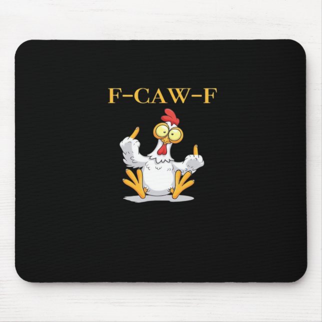 F-Caw-F Funny Chicken Retro Classic Mouse Pad (Front)