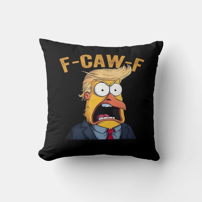 F-Caw-F Funny Chicken Rooster Classic Throw Pillow (Front)