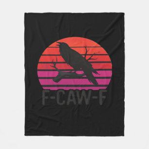 F-Caw-F Funny Crow Classic Minimal Clean Fleece Blanket