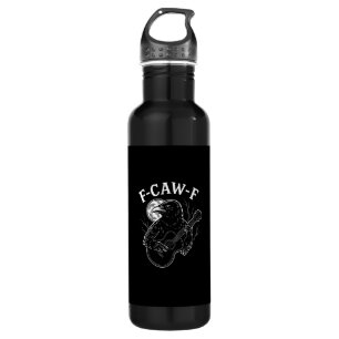 F-Caw-F Funny Crow Guitar Halloween Bird Music Vin 710 Ml Water Bottle
