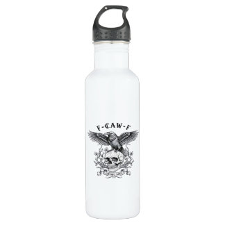 F-Caw-F Funny Crow Halloween Vintage Design 710 Ml Water Bottle