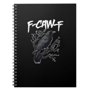 F-Caw-F Funny Crow Minimal Clean Notebook