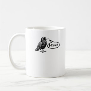 F-Caw-F Funny Crow Raven Pun F-Off Subtle F-Bomb Coffee Mug