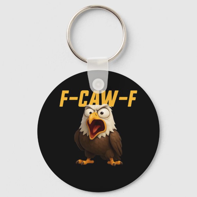 F-Caw-F Funny F-Caw-F Gear Creative Style Keychain (Front)