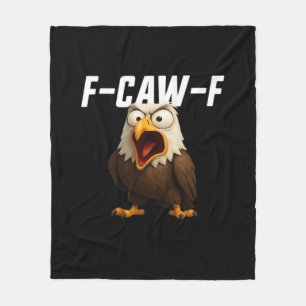 F-Caw-F Funny F-Caw-F Gear Retro Classic Fleece Blanket