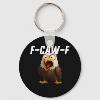 F-Caw-F Funny F-Caw-F Gear Retro Classic Keychain