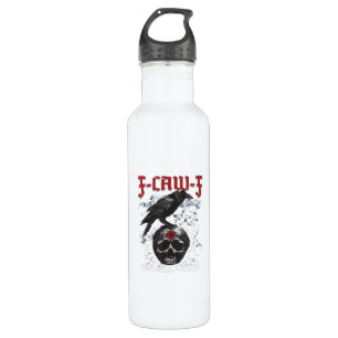 F-Caw-F Funny Halloween Crow Raven Gothic Humor 710 Ml Water Bottle