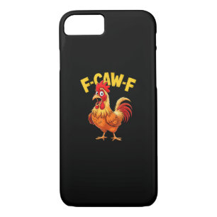 F-Caw-F Funny Humor Quote Rooster Meme Chicken Lov Case-Mate iPhone Case