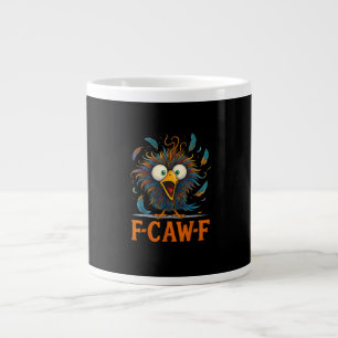 F-Caw-F Funny Messy Chicken Bird Rooster F-Caw-F M Large Coffee Mug