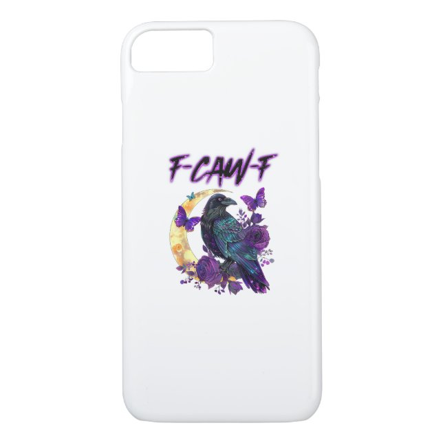 F-Caw-F Funny Raven Crow Spooky Season Halloween C Case-Mate iPhone Case (Back)