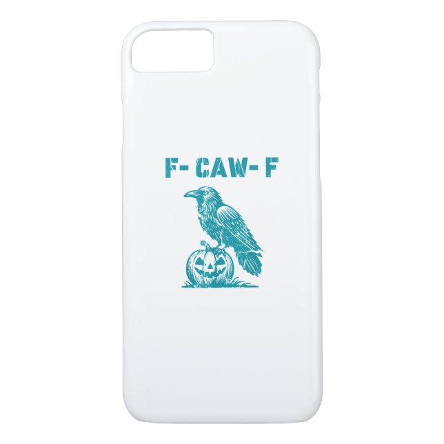 F-Caw-F Funny Raven Gothic Crow Retro Classic Case-Mate iPhone Case (Back)