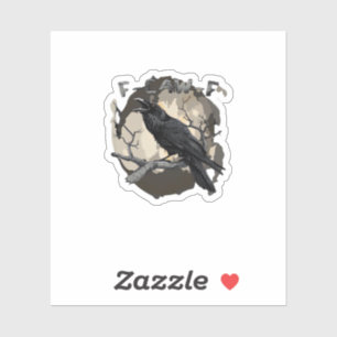 F-Caw-F Funny Raven Pun Gothic Crow Humour Retro C