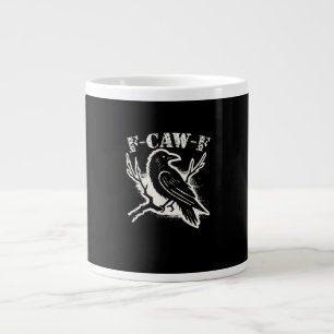 F-Caw-F Funny Raven Vintage Crow Sarcastic Humor C Large Coffee Mug