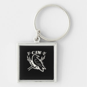 F-Caw-F Funny Raven Vintage Crow Sarcastic Humour  Keychain