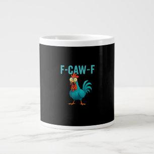 F-Caw-F Funny Rooster Chicken Humour Bird Large Coffee Mug