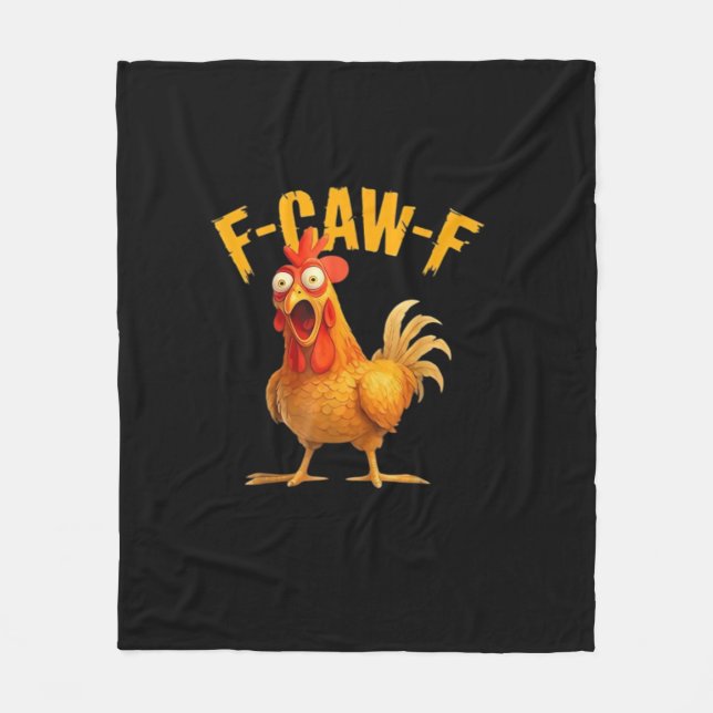 F-Caw-F Funny Unique Fleece Blanket (Front)
