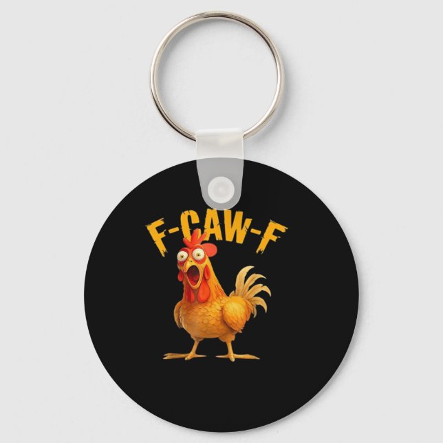 F-Caw-F Funny Unique Keychain (Front)