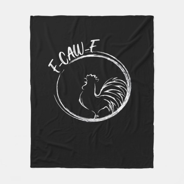 F-Caw-F Funny Wordplay Quote Retro Style Fleece Blanket (Front)