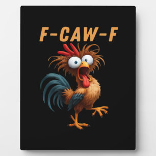 F-Caw-F Gothic Crow Humor Funny Vintage Style Plaque