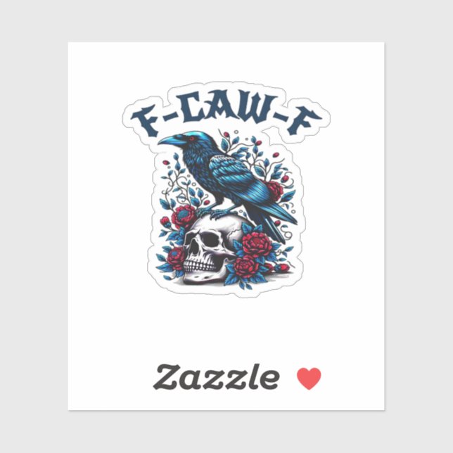 F-Caw-F Gothic Crow Raven Skull Classic (Sheet)