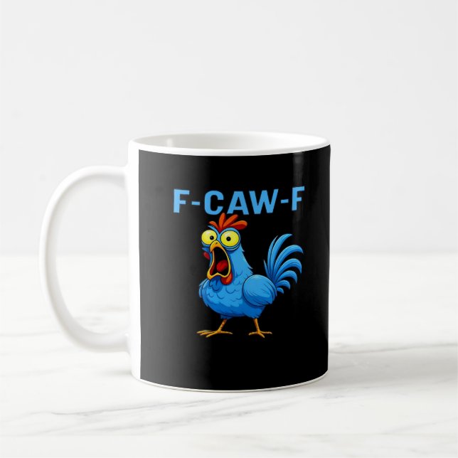 F-Caw-F Graphic Gear Creative Design Coffee Mug (Left)