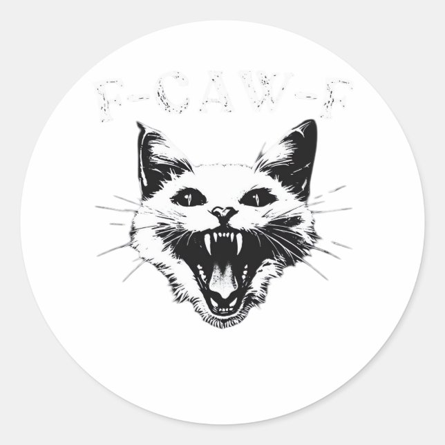 F-Caw-F Halloween Lover F-Caw-F Funny Classic Classic Round Sticker (Front)