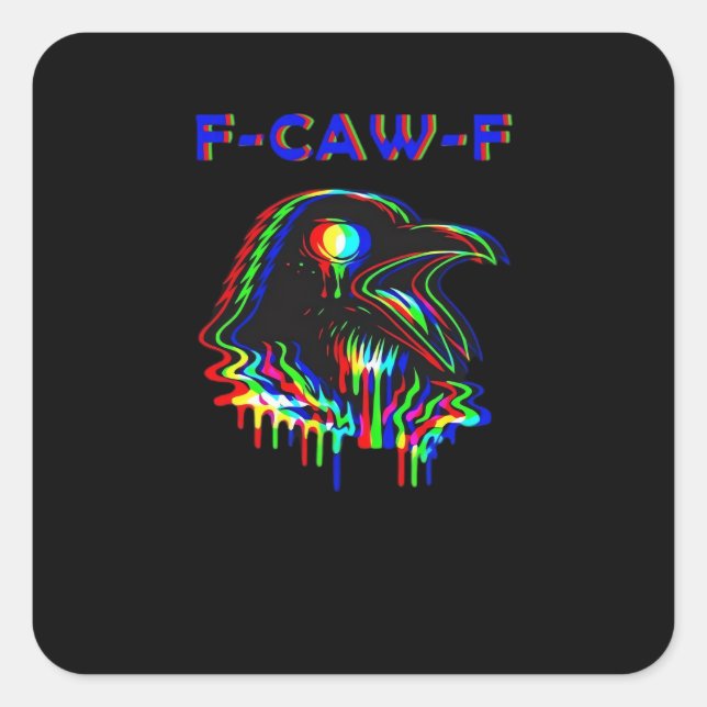 F-Caw-F Halloween Music Party Essential Square Sticker (Front)
