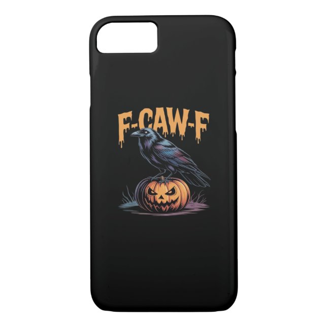 F-Caw-F Halloween Raven Jack-O-Lantern Spooky Seas Case-Mate iPhone Case (Back)