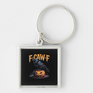 F-Caw-F Halloween Raven Jack-O-Lantern Spooky Seas Keychain