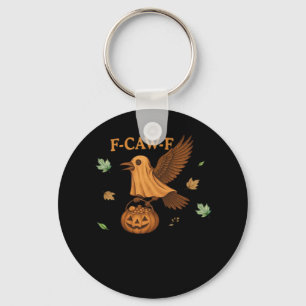 F-Caw-F Halloween Retro Classic Keychain
