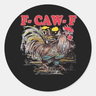 F-Caw-F Hei Hei Moana Rooster Classic Funny Graphi Classic Round Sticker