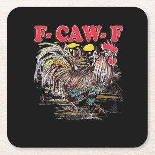 F-Caw-F Hei Hei Moana Rooster Classic Funny Graphi Square Paper Coaster