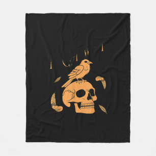 F-Caw-F Humorous Crow Graphic Fleece Blanket