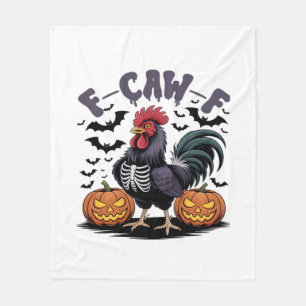 F-Caw-F Humour Crow Funny Gothic Fleece Blanket