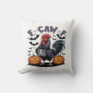 F-Caw-F Humour Crow Funny Gothic Throw Pillow