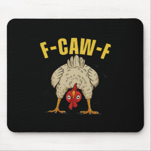 F-Caw-F Humour Gothic Crow Funny Aesthetic Style Mouse Pad