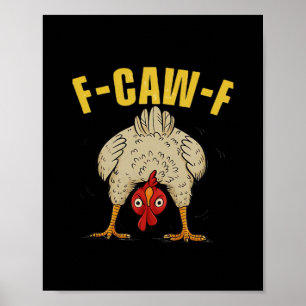 F-Caw-F Humour Gothic Crow Funny Aesthetic Style Poster