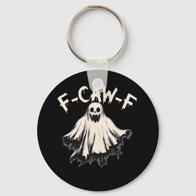 F-Caw-F Humour Retro Classic Keychain (Front)