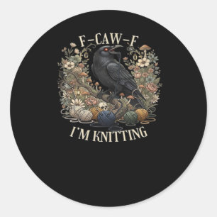 F-Caw-F I'm Knitting Creative Casual Classic Round Sticker