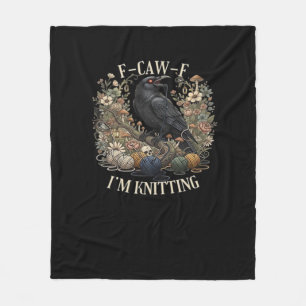 F-Caw-F I'm Knitting Creative Casual Fleece Blanket
