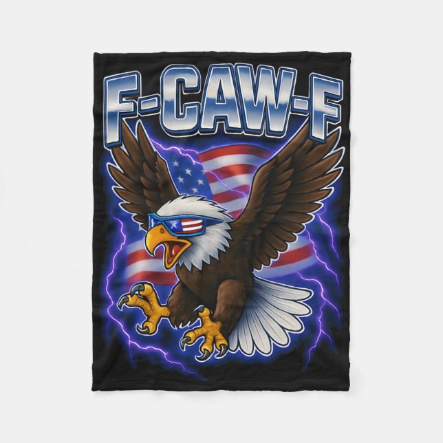 F Caw F Ld Eagle 4th Of July American Flag Merica  Fleece Blanket (Front)
