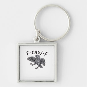 F Caw F Minimal Clean Design Keychain