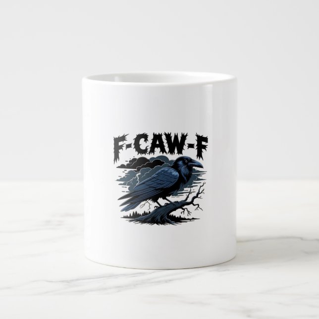 F-Caw-F Minimal Clean Design Large Coffee Mug (Front)