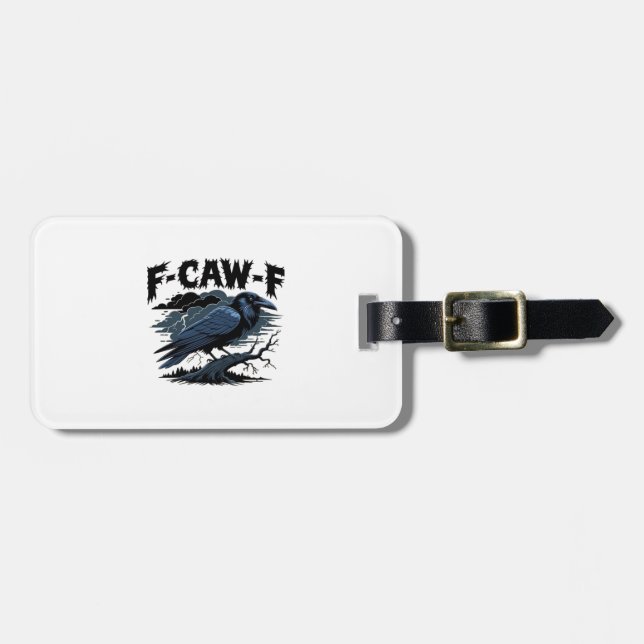F-Caw-F Minimal Clean Design Luggage Tag (Front Horizontal)