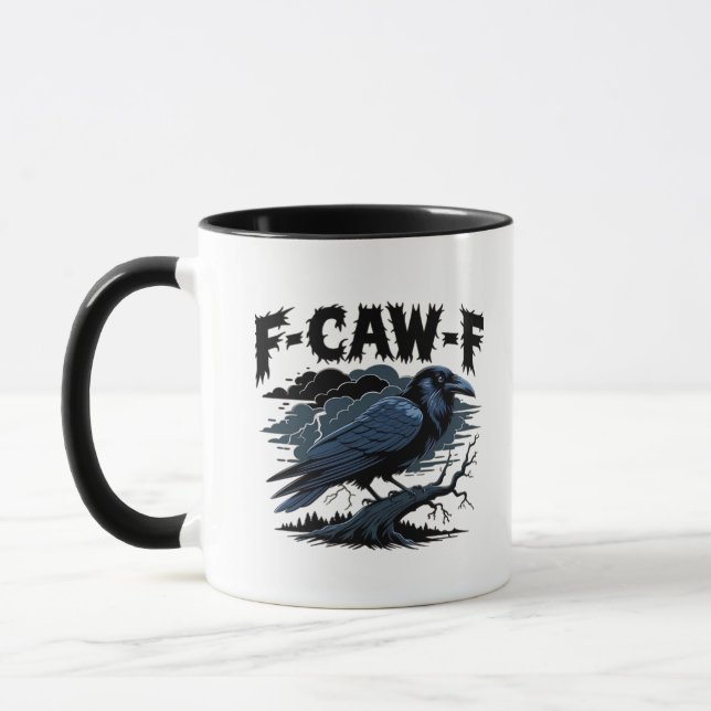 F-Caw-F Minimal Clean Design Mug (Left)