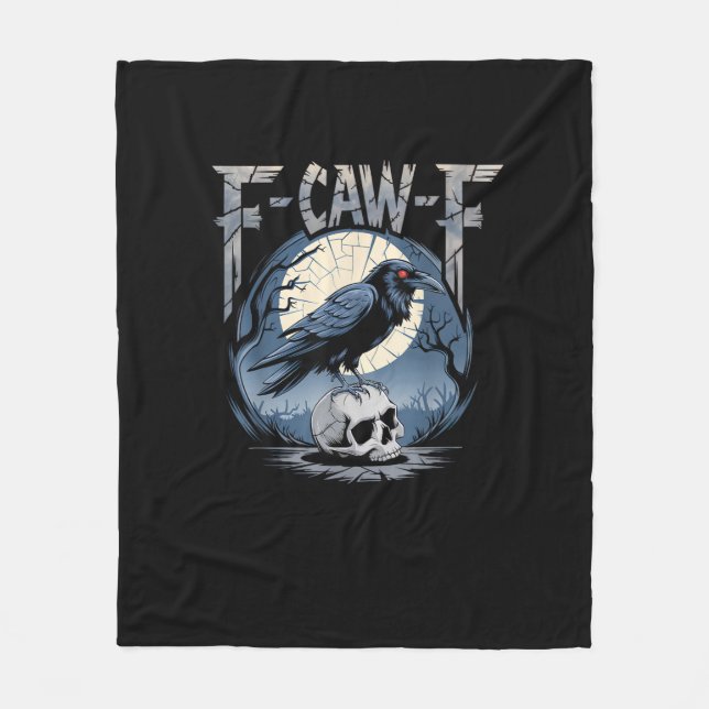 F-Caw-F Minimal Clean Fleece Blanket (Front)
