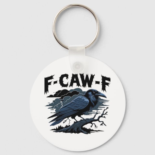 F-Caw-F Minimal Clean Keychain (Front)